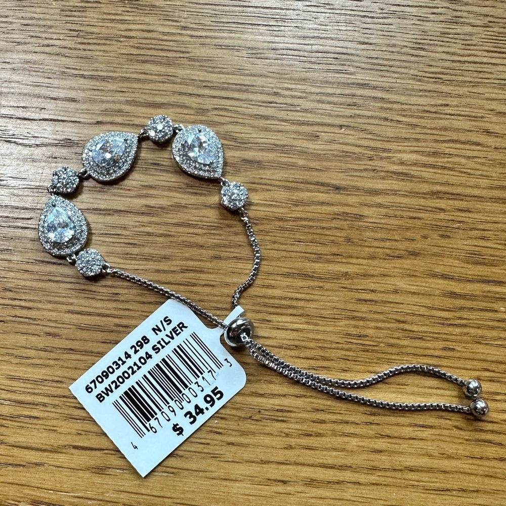 David’s Bridal Tear Drop Cubic Zirconia Bracelet